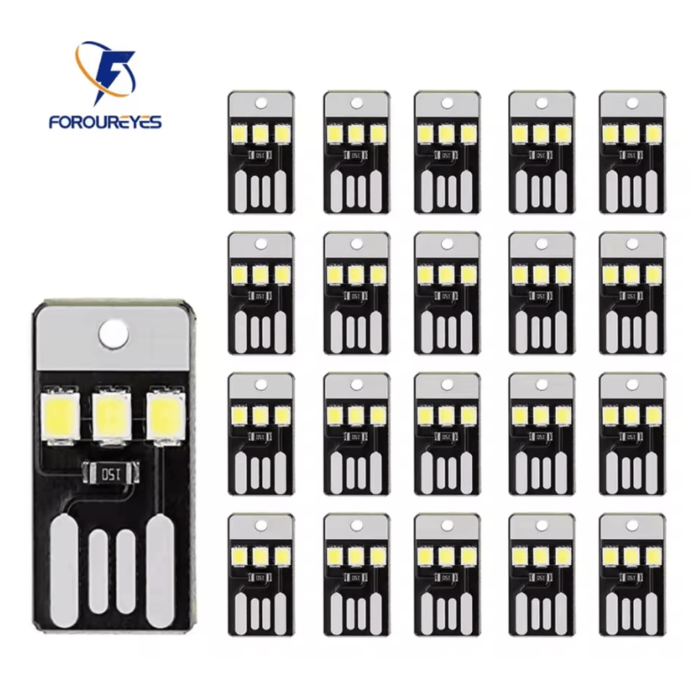 USB Book Light 20Pack Mini LED Night Lamp For Power Bank Laptop 4