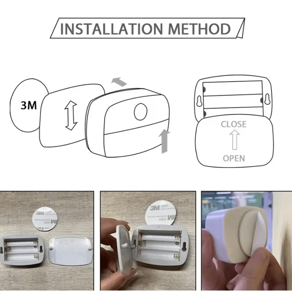 PIR Motion Sensor Night Light Smart LED Under Cabinet Closet Lamp 1