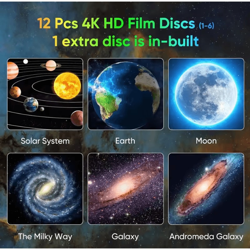 Cosmic Starry Sky Projector 12in1 4K HD Galaxy Night Light 1
