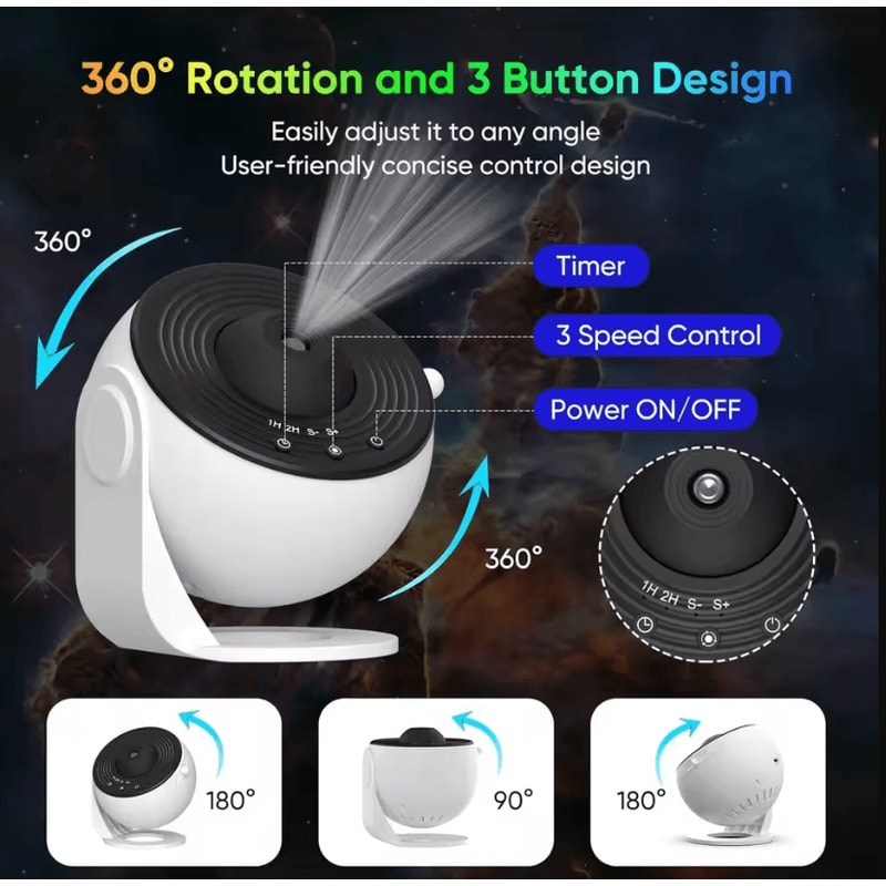 Cosmic Starry Sky Projector 12in1 4K HD Galaxy Night Light 5