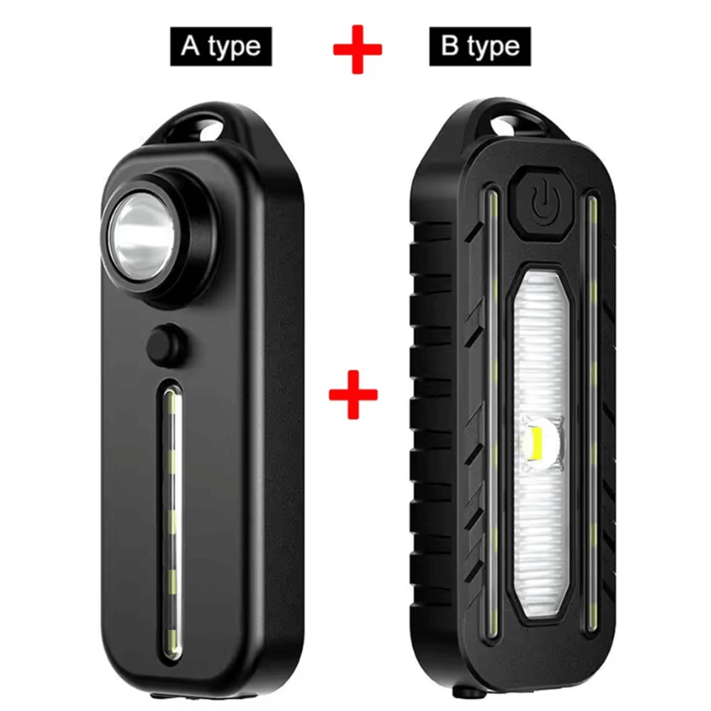 USB Rechargeable Police Light Red Blue Flashing Safety Strobe Lamp 7