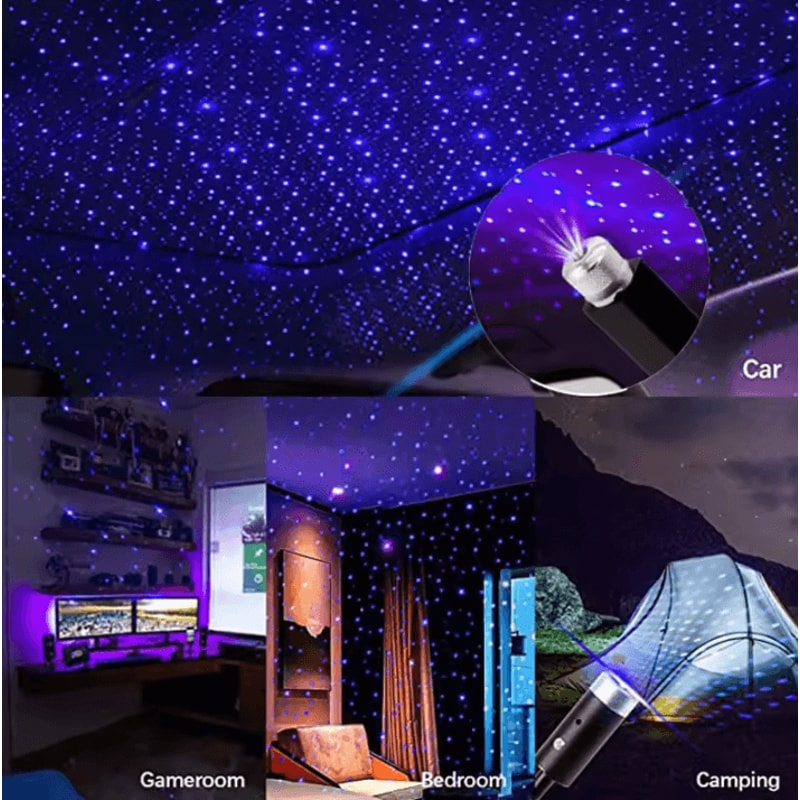 USB Starry Sky Lamp Galaxy Atmosphere Projector For Room Car 0