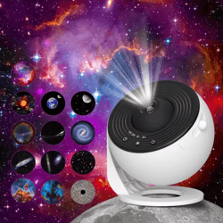 galaxy starry sky projector – 360° rotating planetarium night light