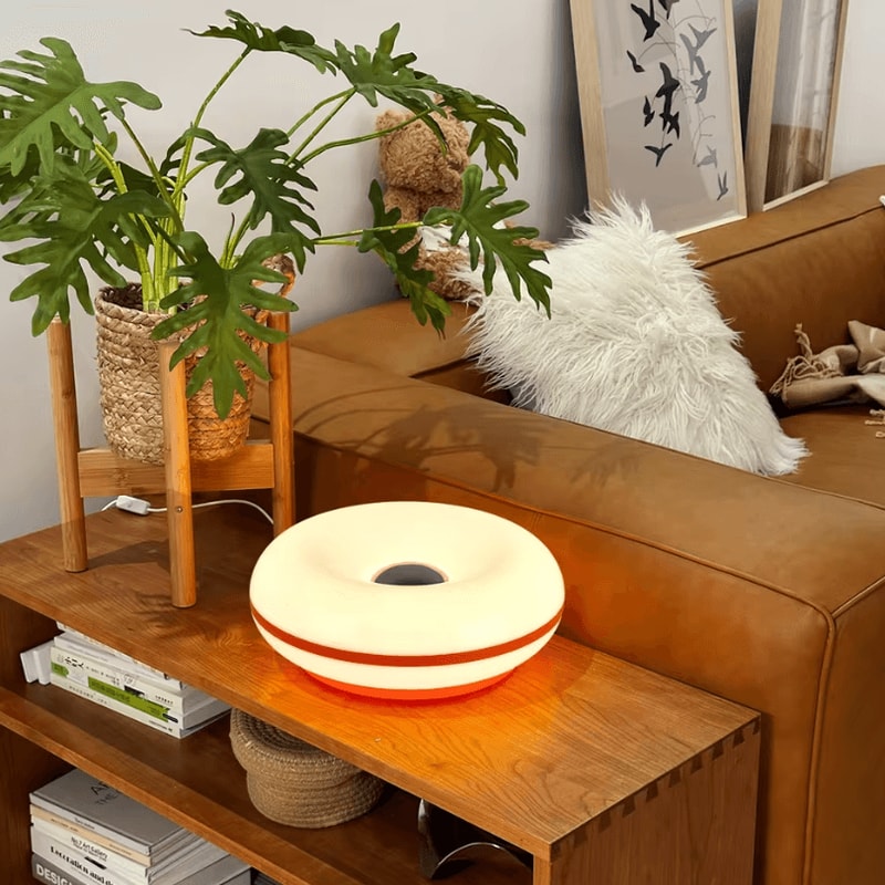USB Bedside Table Lamp Ambient Donut Room Decor Light 2