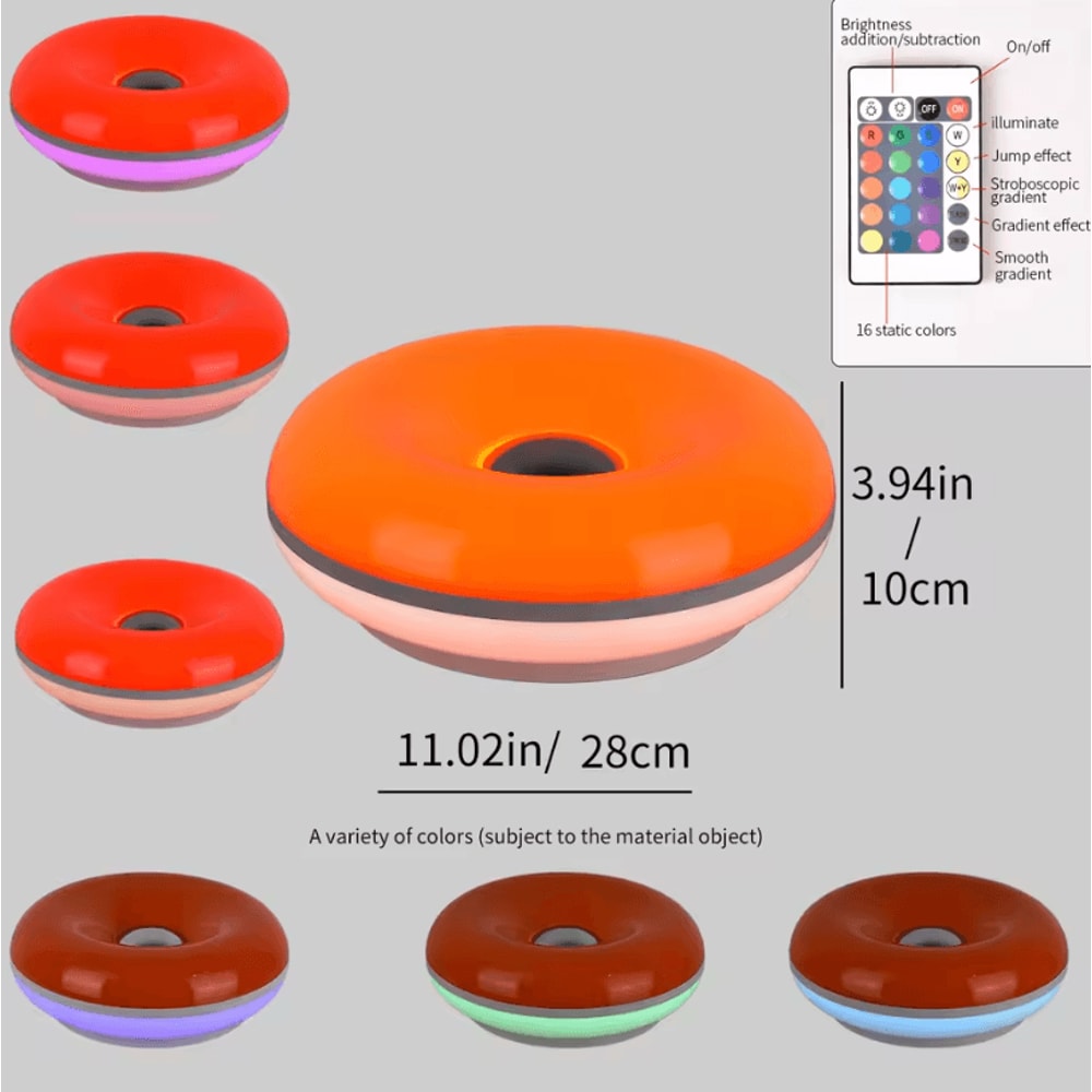 USB Bedside Table Lamp Ambient Donut Room Decor Light 4
