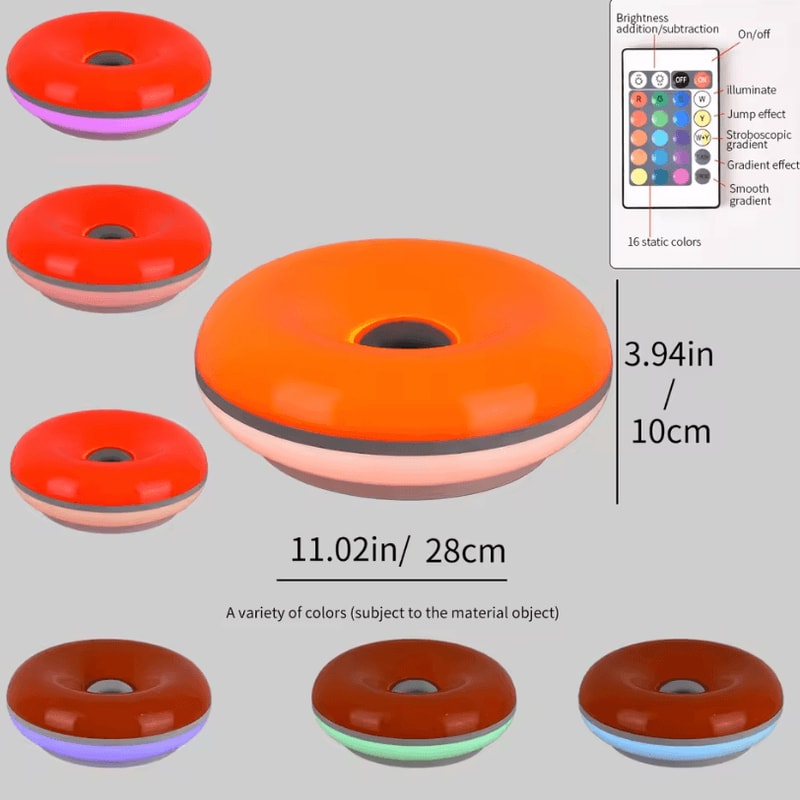 USB Bedside Table Lamp Ambient Donut Room Decor Light 4