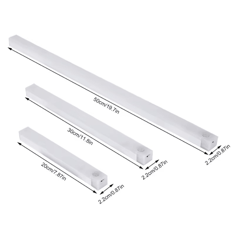 Wireless Motion Sensor LED Light Rechargeable Night Light Bar For Cabinets Stairs 3