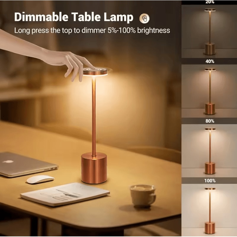 Rechargeable Ambient Table Lamp Touch Control ThreeColor LED Night Light 1