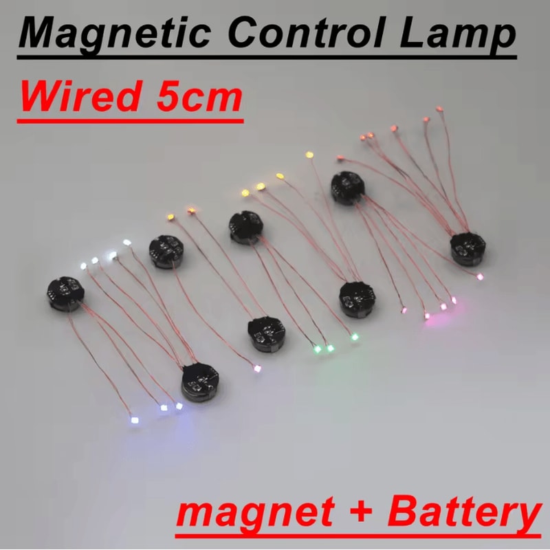Magnetic Control LED Lamp Wired Magnetron Light For DIY Models Dioramas 0