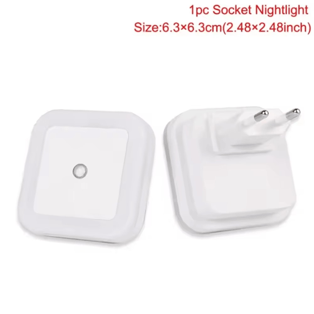 Wireless LED Night Light Mini EU Plug Motion Sensor Tricolor Lamp 6