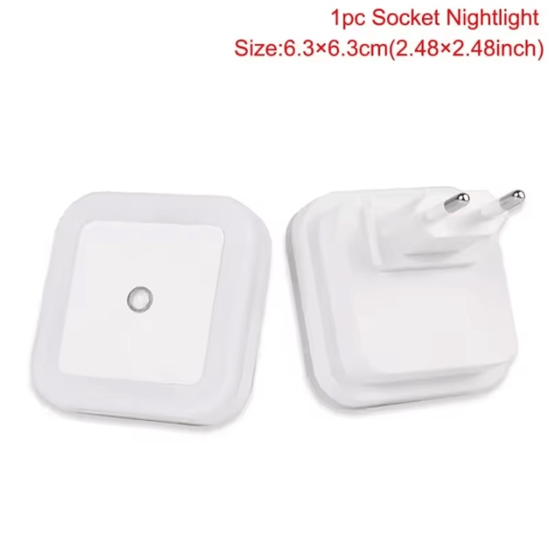 Wireless LED Night Light Mini EU Plug Motion Sensor Tricolor Lamp 6