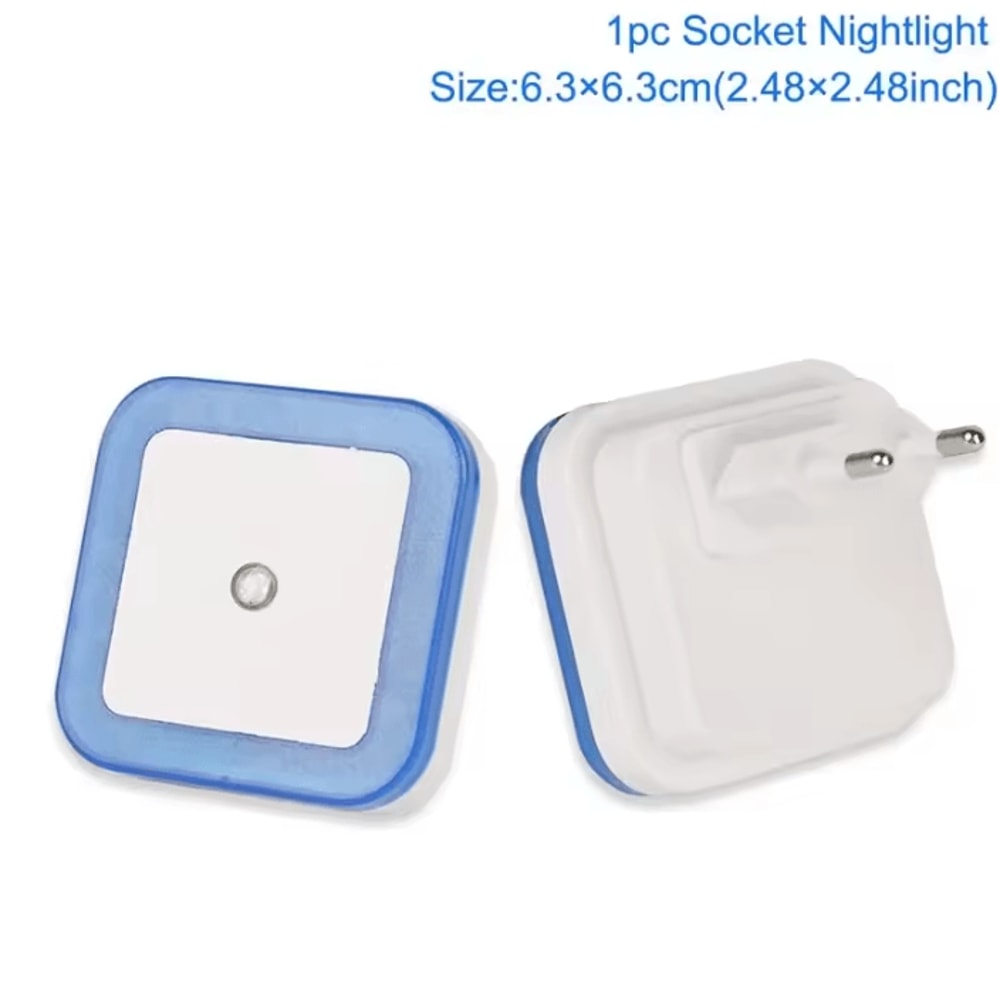 Wireless LED Night Light Mini EU Plug Motion Sensor Tricolor Lamp 8