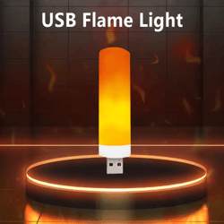 usb led flame light – dynamic flickering fire effect atmosphere bulb