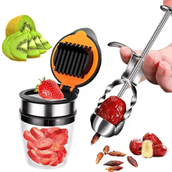 stainless steel mini fruit slicer – multi-fruit & egg cutter kitchen gadget