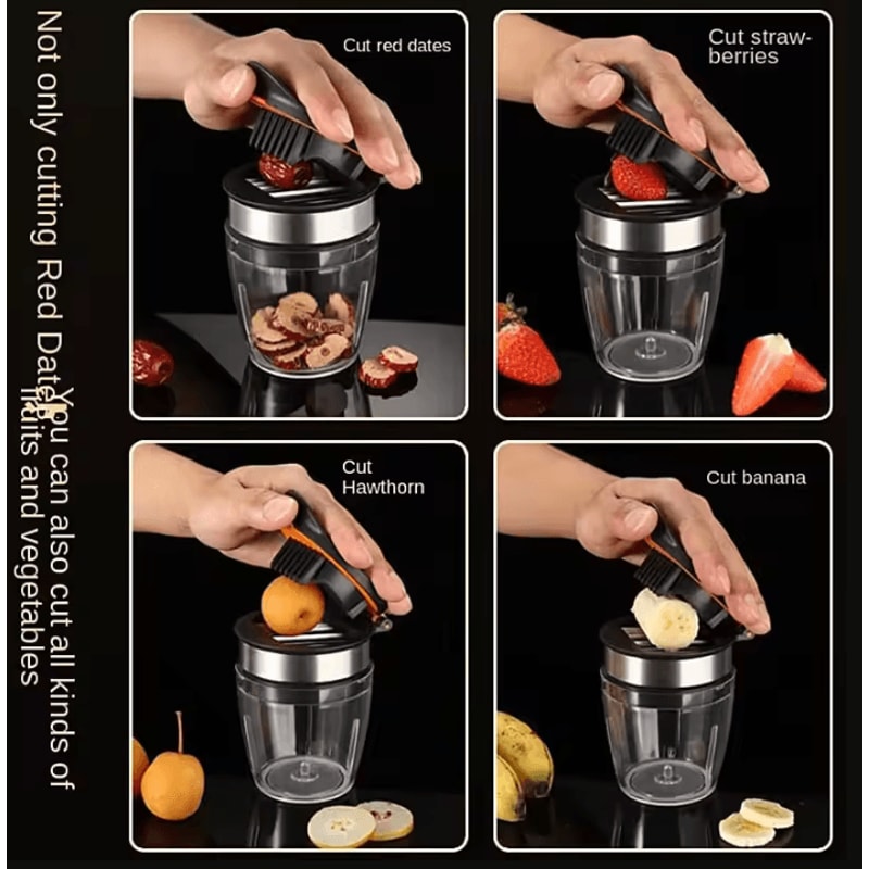 Stainless Steel Mini Fruit Slicer MultiFruit Egg Cutter Kitchen Gadget 2