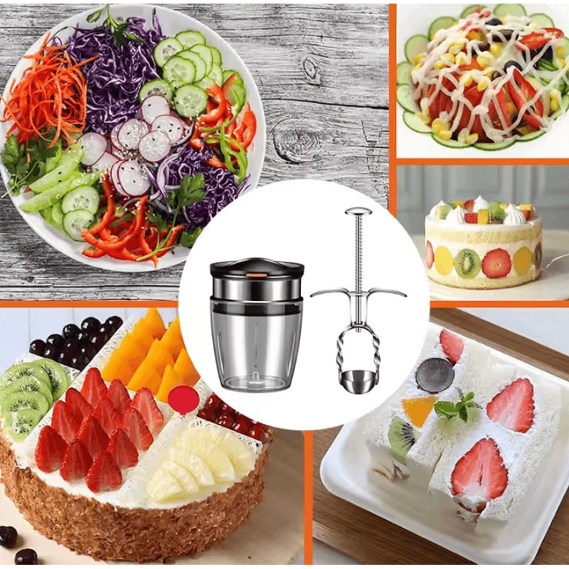 Stainless Steel Mini Fruit Slicer MultiFruit Egg Cutter Kitchen Gadget 4