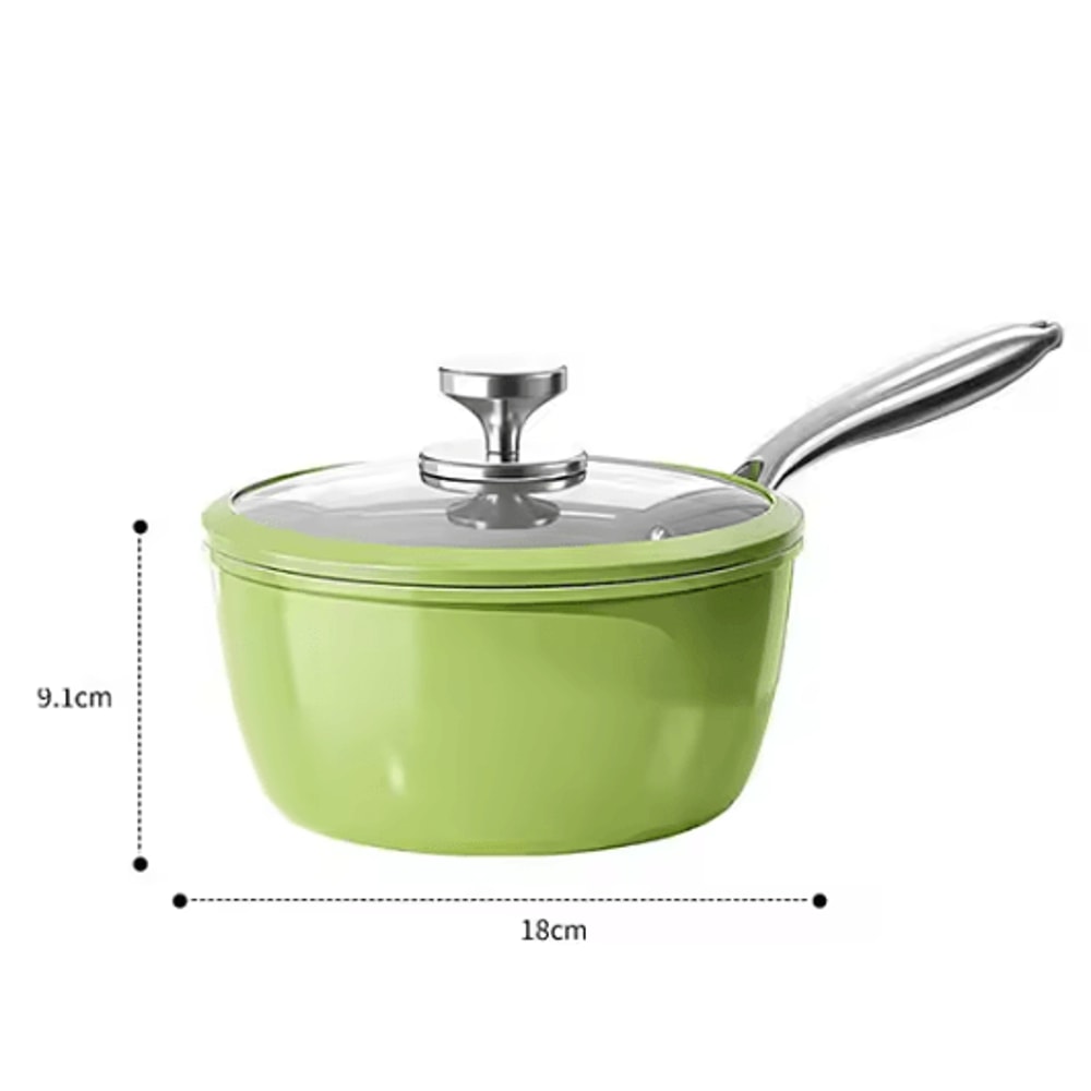 Ceramic Nonstick Saucepan With Lid MultiPurpose Cooking Pot 6