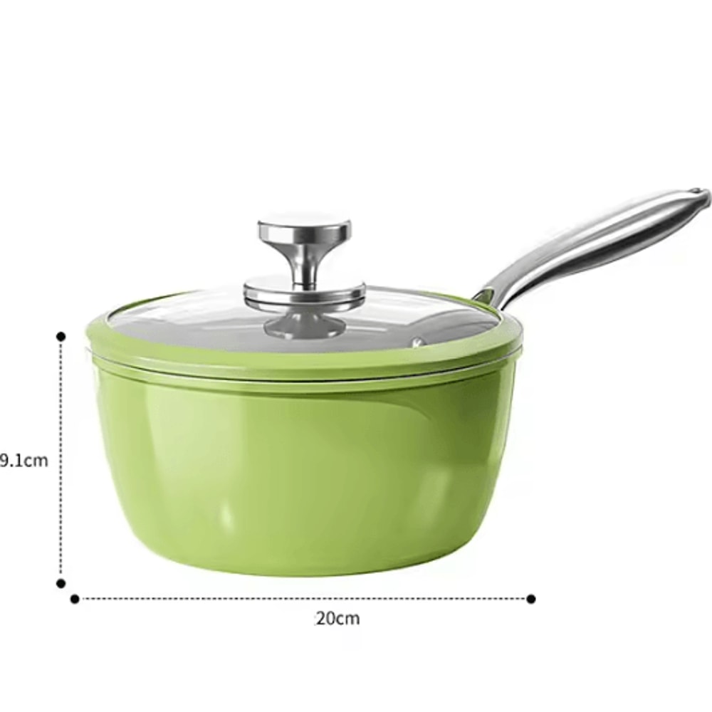 Ceramic Nonstick Saucepan With Lid MultiPurpose Cooking Pot 7
