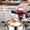 Stainless Steel Mini Pressure Cooker 18L24L With Glass Lid OneHand Lock 4