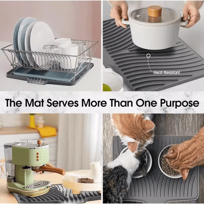Extra Large Silicone Drying Mat NonSlip Kitchen Counter Drainer Pad 1