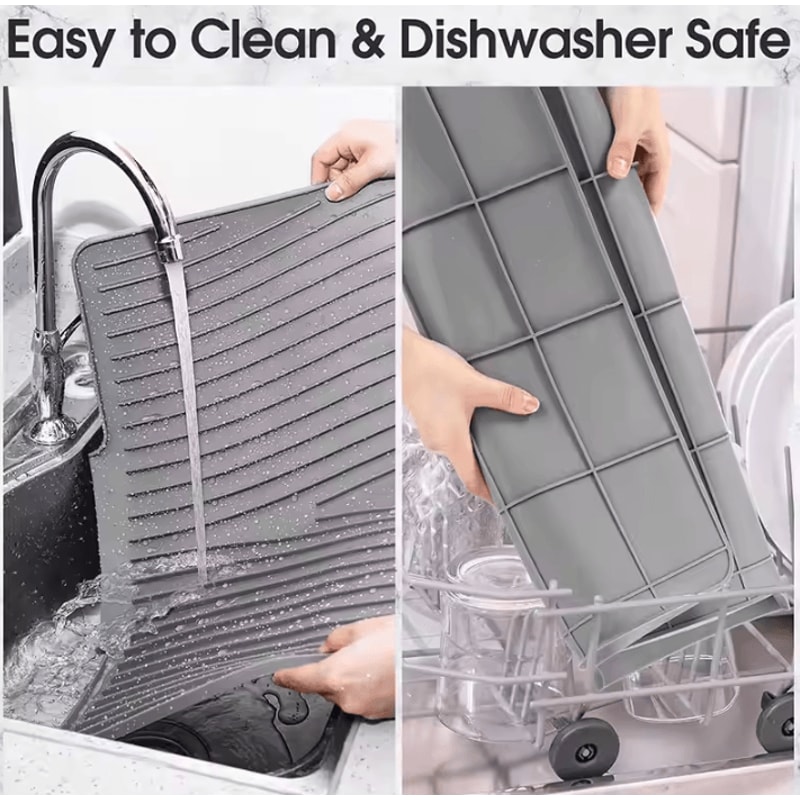 Extra Large Silicone Drying Mat NonSlip Kitchen Counter Drainer Pad 2