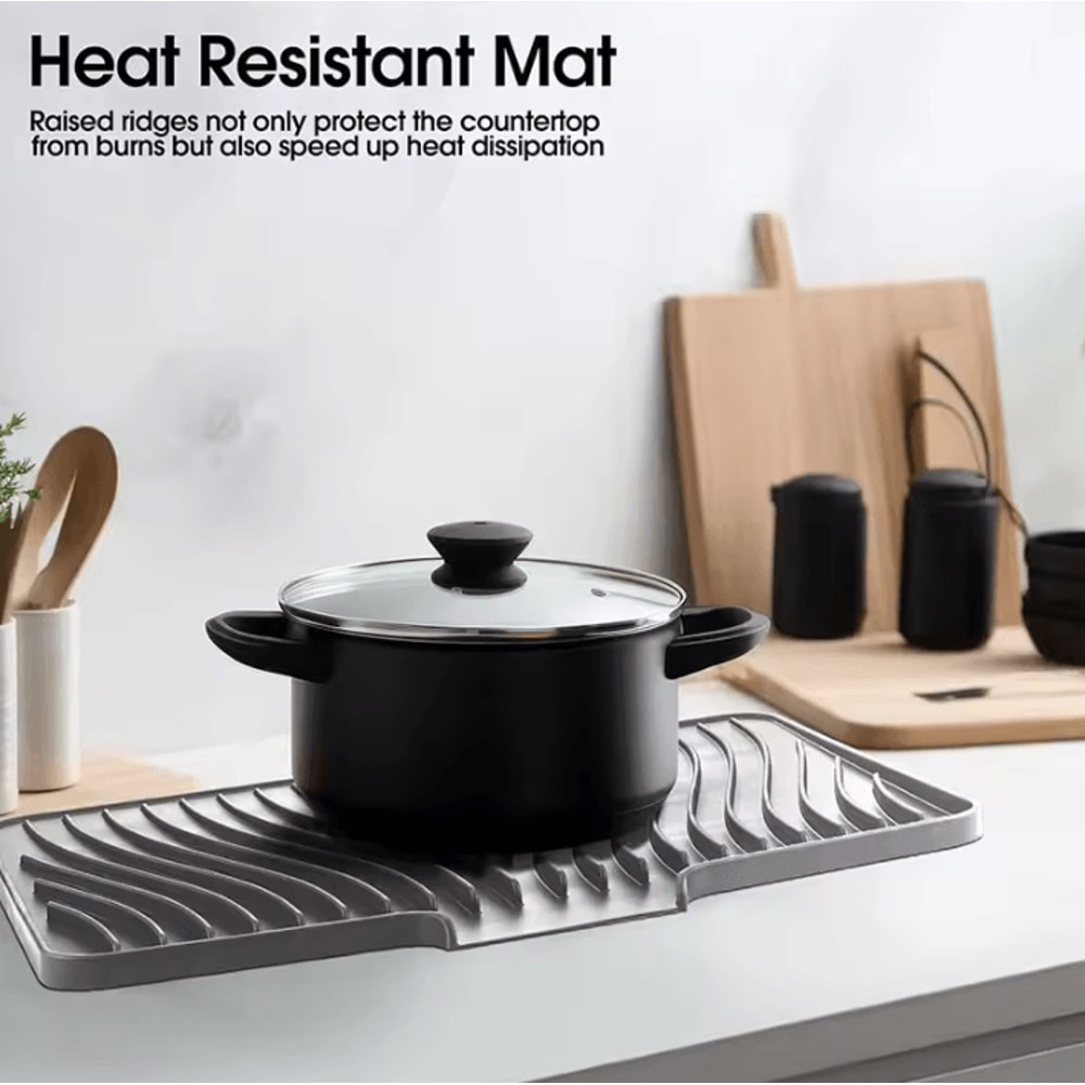 Extra Large Silicone Drying Mat NonSlip Kitchen Counter Drainer Pad 4