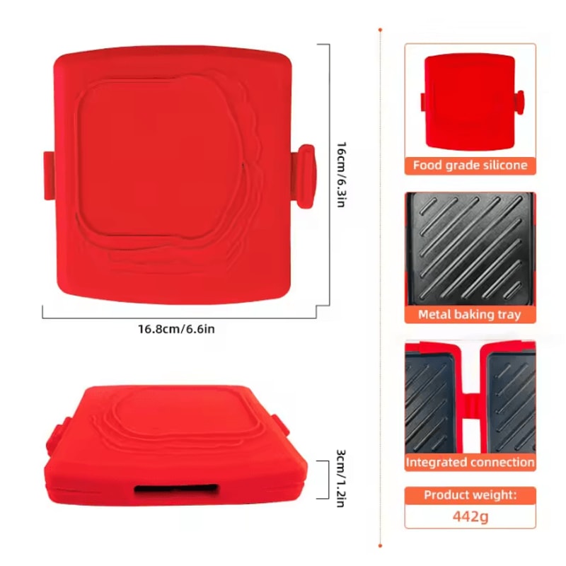 Microwave Sandwich Maker Panini Press Cheese Griller Toaster Tray 1
