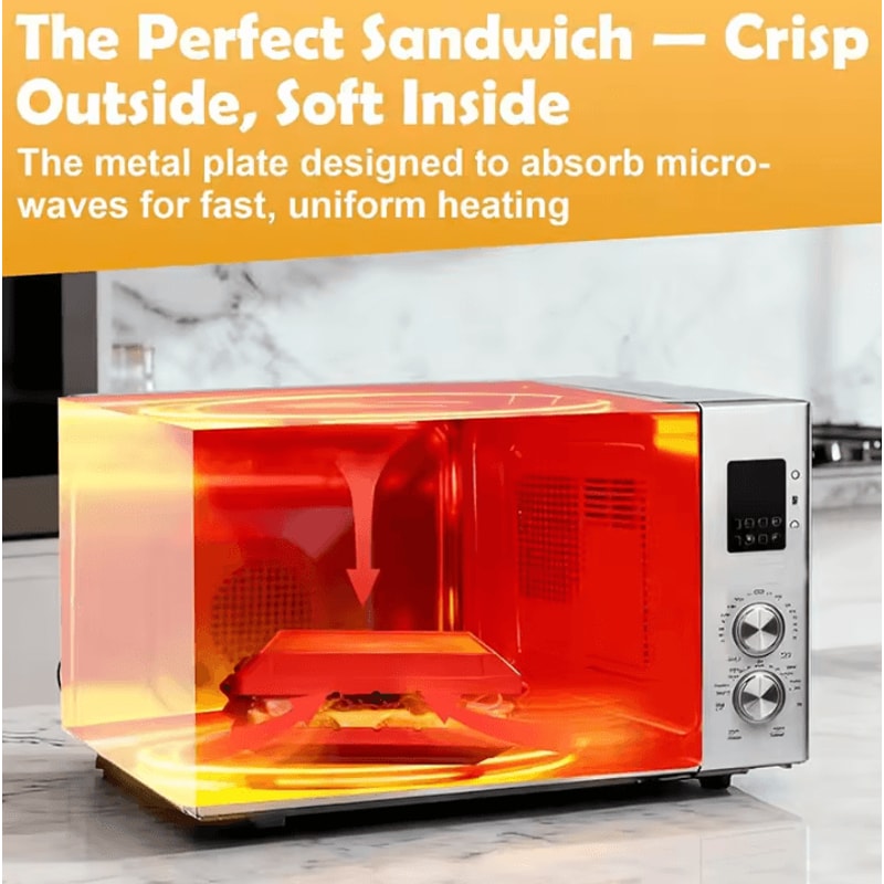 Microwave Sandwich Maker Panini Press Cheese Griller Toaster Tray 3