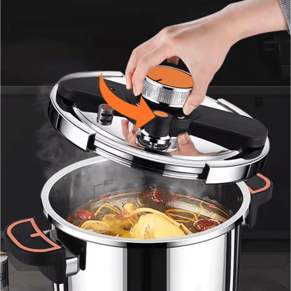 Stainless Steel Pressure Cooker 4L6L8L ExplosionProof Fast Cooking Pot 2