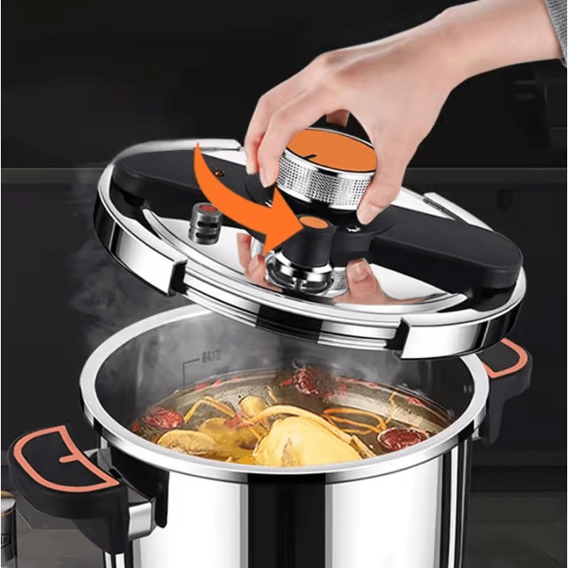 Stainless Steel Pressure Cooker 4L6L8L ExplosionProof Fast Cooking Pot 2