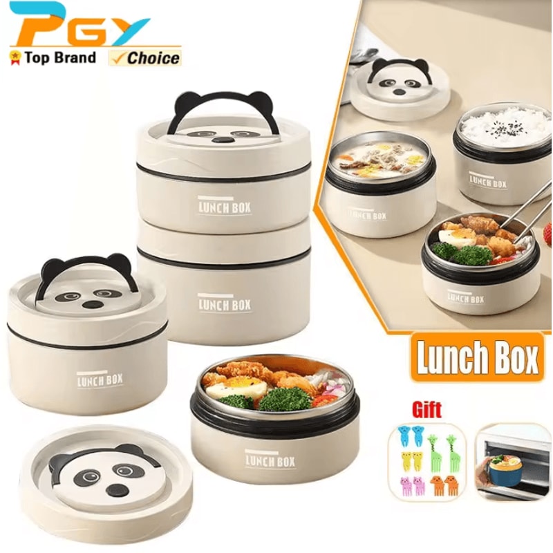 Insulated Food Container Portable Stainless Steel Thermos Lunch Box 420 Ml 620 Ml 0