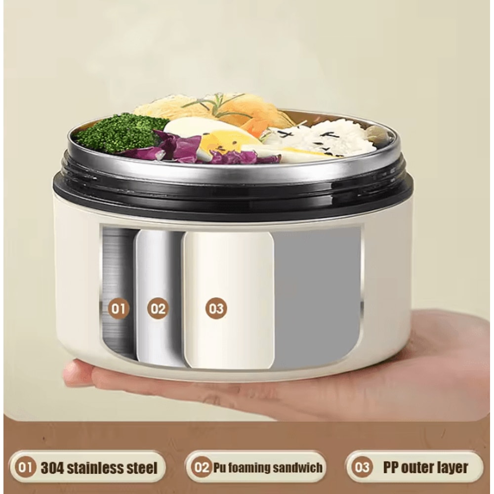 Insulated Food Container Portable Stainless Steel Thermos Lunch Box 420 Ml 620 Ml 1