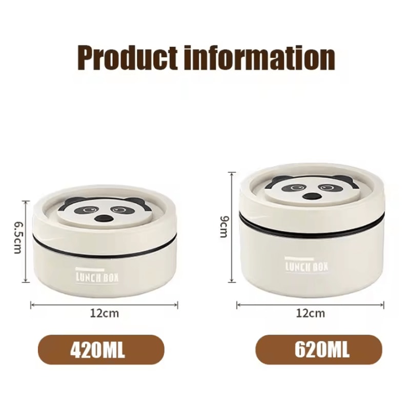 Insulated Food Container Portable Stainless Steel Thermos Lunch Box 420 Ml 620 Ml 4