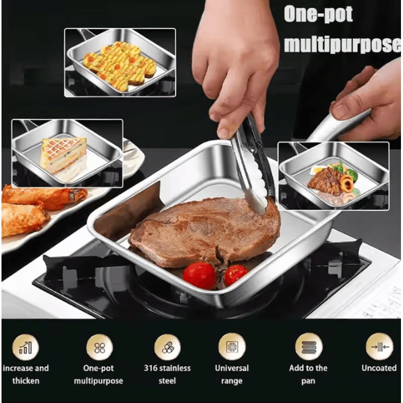 Nonstick Japanese Omelette Pan Rectangular Tamagoyaki Egg Roll Skillet 1