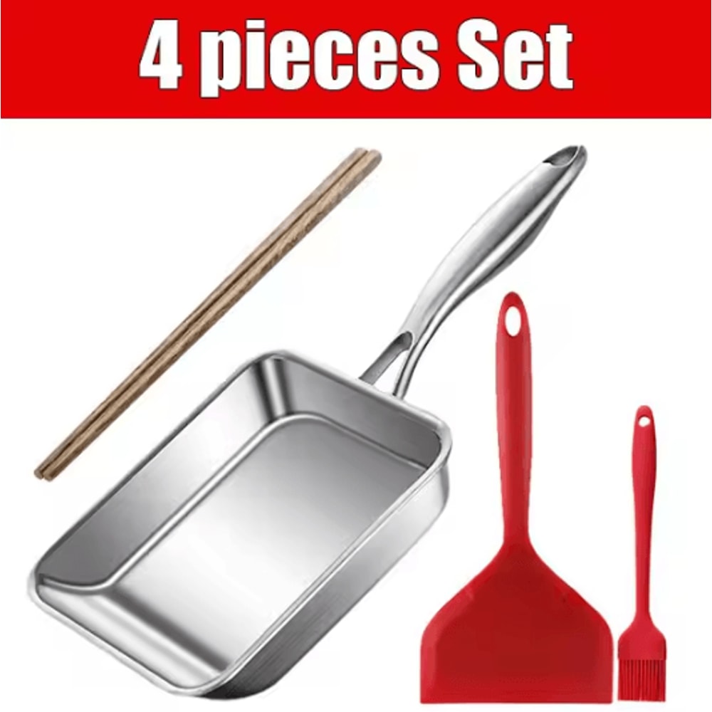 Nonstick Japanese Omelette Pan Rectangular Tamagoyaki Egg Roll Skillet 6