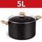 Nonstick Stock Pot Granite Large Soup Pasta Cooking Pot With Glass Lid 4