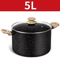 Nonstick Stock Pot Granite Large Soup Pasta Cooking Pot With Glass Lid 4