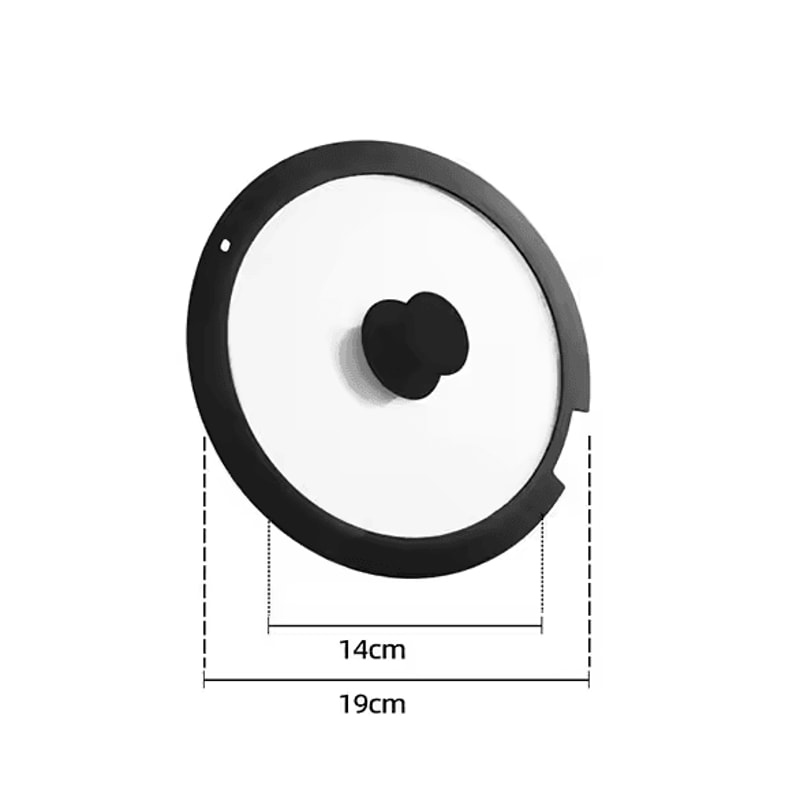 Universal Silicone Pot Lid FoodGrade Tempered Glass Pan Cover 6