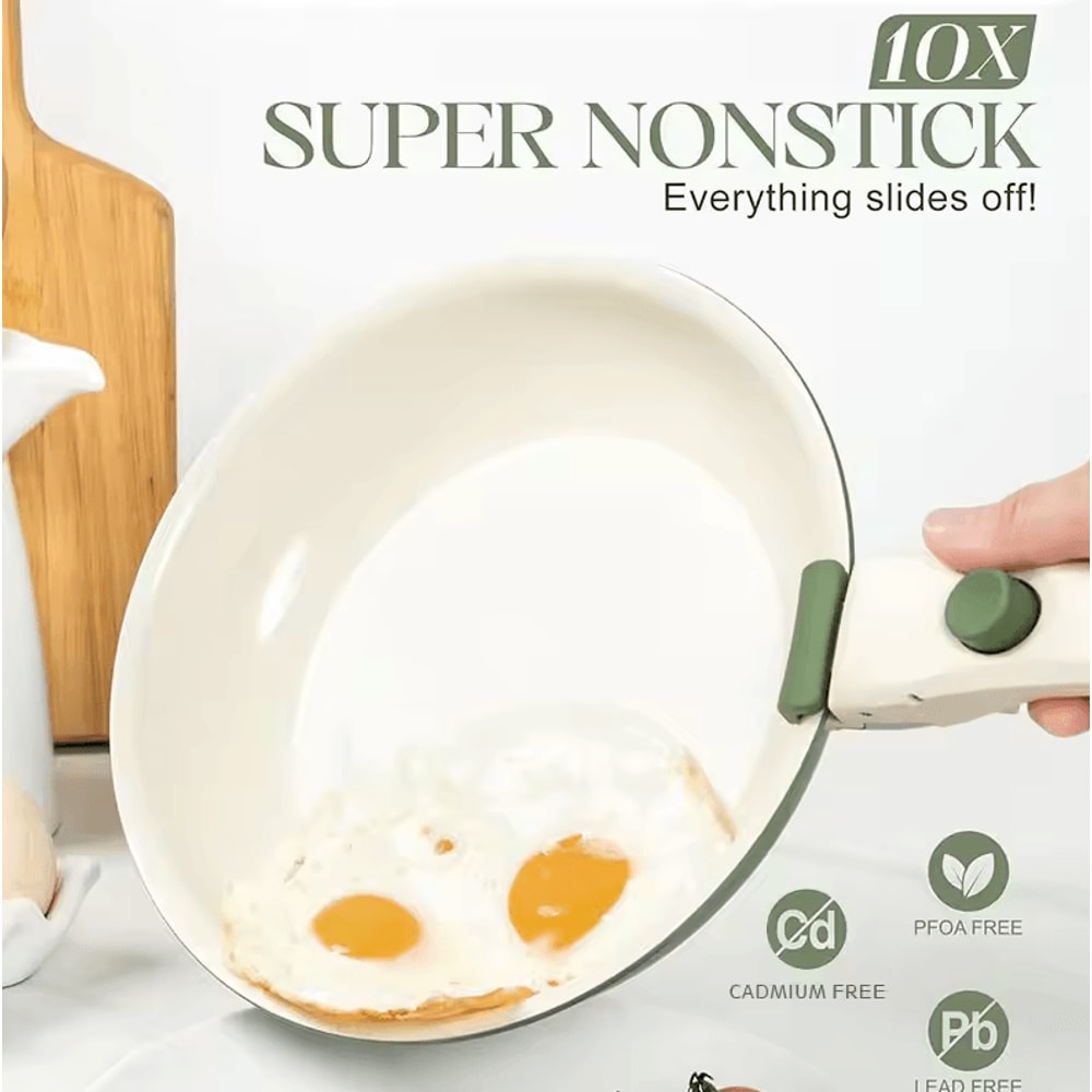 Nonstick Frying Pan Set 23 Pcs Stackable Pans With Removable Handle 1