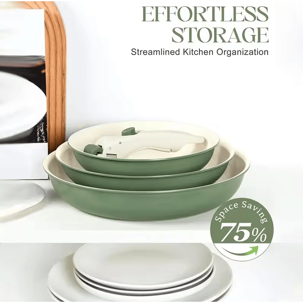 Nonstick Frying Pan Set 23 Pcs Stackable Pans With Removable Handle 4