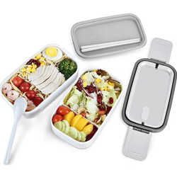 stackable bento lunch box with handle japanese lunch box kit with spoon & chopstick lunch containers storage box for ki