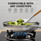 810 Inch TriPly Stainless Steel Frying Pan No Coatings Skillet Professional Cooking Skillet Inducti 0