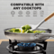 810 Inch TriPly Stainless Steel Frying Pan No Coatings Skillet Professional Cooking Skillet Inducti 0