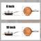 Copper Nonstick Frying Pan With Lid Titanium Ceramic Interior Saute Omelet Skillet 4