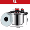 Stainless Steel Pressure Cooker 18L24L5L7L Induction Compatible Pot With Glass Lid 7