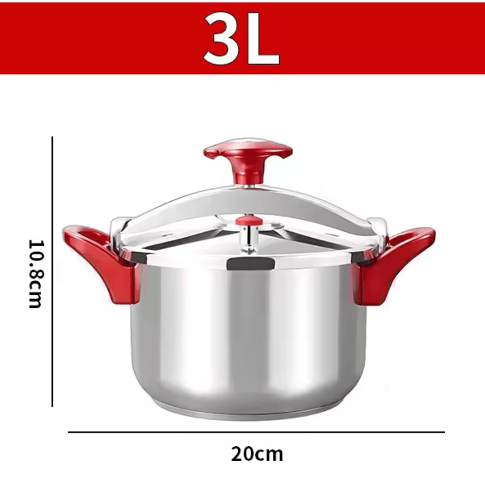 Stainless Steel Pressure Cooker 3L6L8L Thickened Cooker With OneHand Secure Locking 5