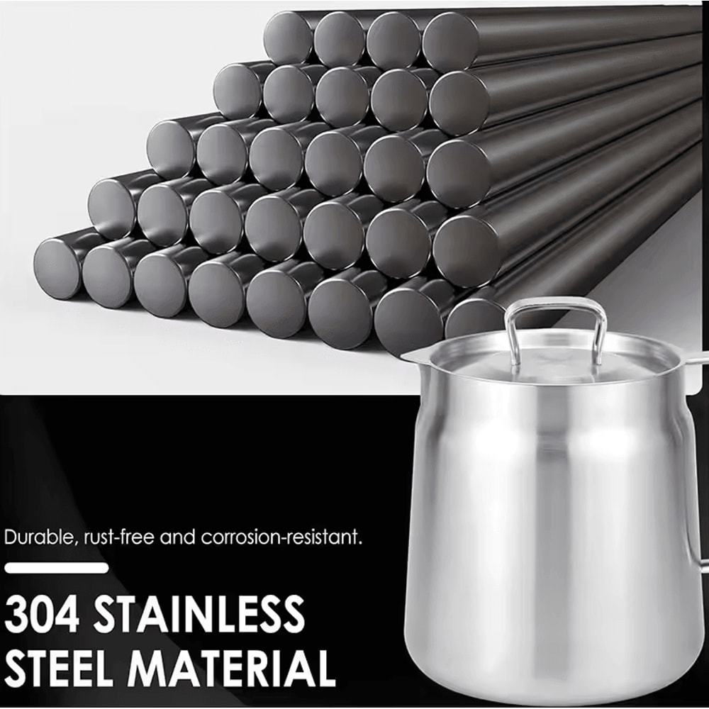 Stainless Steel Oil Filter Pot 20L Grease Keeper With Lid Frying Basket 3