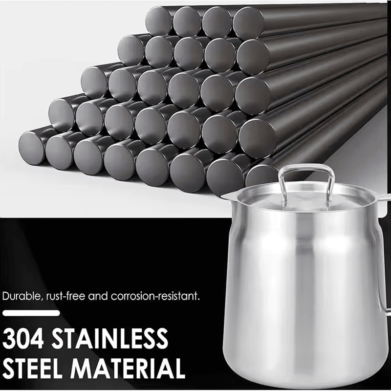 Stainless Steel Oil Filter Pot 20L Grease Keeper With Lid Frying Basket 3