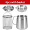 Stainless Steel Oil Filter Pot 20L Grease Keeper With Lid Frying Basket 7