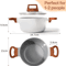 Ceramic Nonstick Soup Pot 26 L Healthy Casserole Pasta Pot With Glass Lid 3